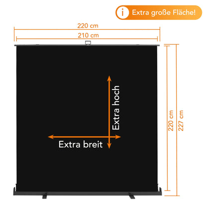 Walimex pro Roll-up Panel Background 210x220cm black