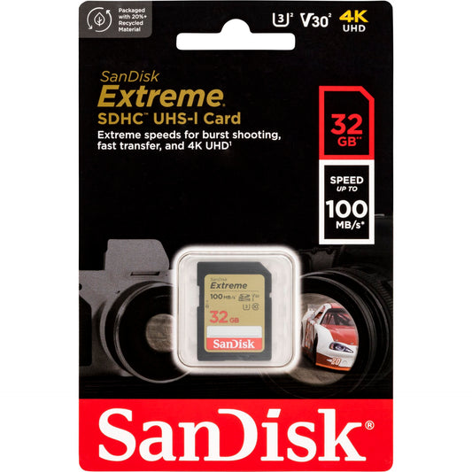 SanDisk Extreme SDHC        32GB UHS-I C10 U3 V30