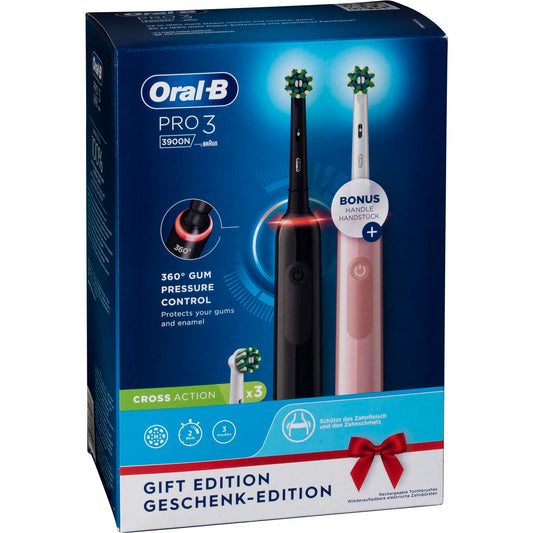 Oral-B PRO 3 3900 Duopack Black-Pink Edition         JAS22