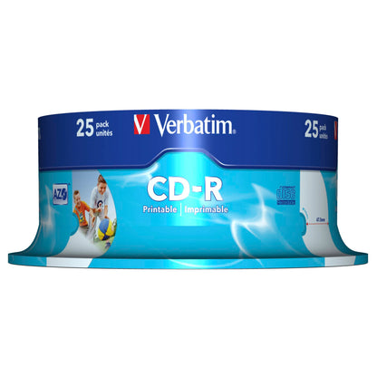 1x25 Verbatim CD-R 80 / 700MB 52x Speed, Data Life plus print.