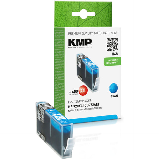 KMP H68 ink cartridge cyan comp. w. HP CD 972 AE No. 920 XL