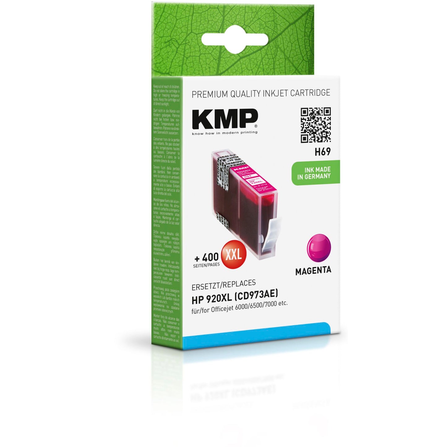 KMP H69 ink cartridge magenta comp. w. HP CD 973 No. 920 XL