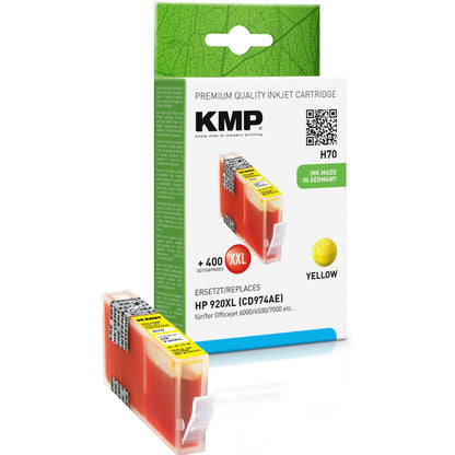 KMP H70 ink cartridge yellow comp. w. HP CD 974 AE No. 920 XL