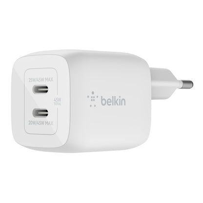 Belkin BOOST Charge USB-C 45W Charger GaN PD+PPS WCH011vfWH