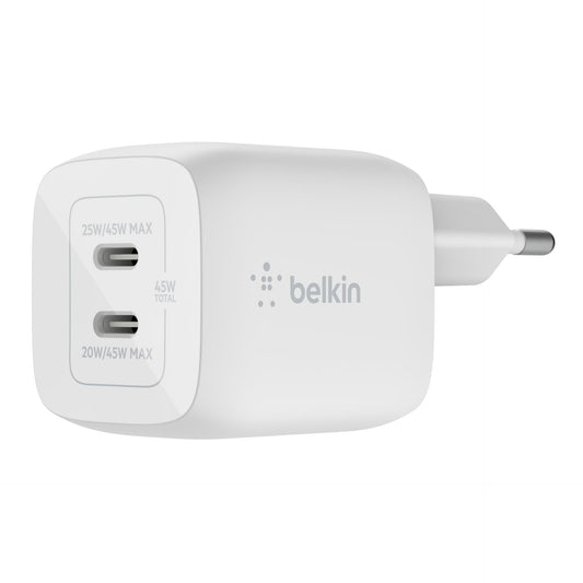 Belkin BOOST Charge USB-C 45W Charger GaN PD+PPS WCH011vfWH