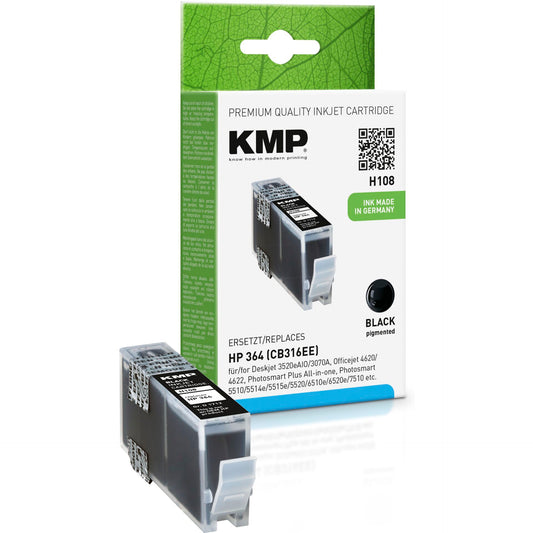 KMP H108 ink cartridge black compatible with HP CB 316 EE