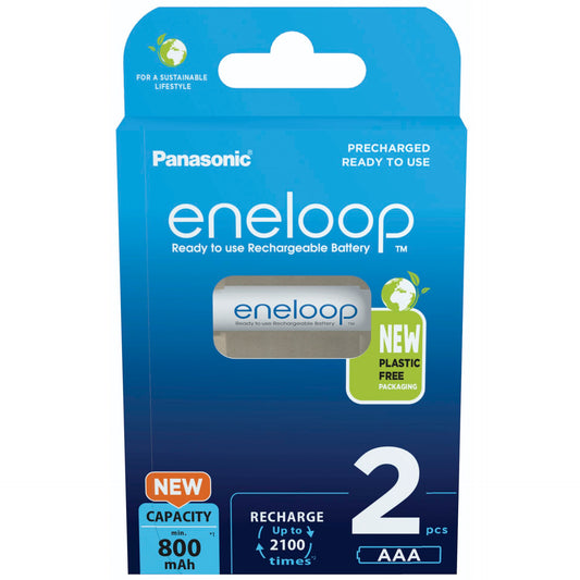 1x2 Panasonic Eneloop Micro AAA 800mAh Ni-MH        BK-4MCDE/2BE