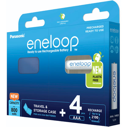 1x4 Panasonic Eneloop Micro AAA 800mAh + Akkubox    BK-4MCDEC4BE