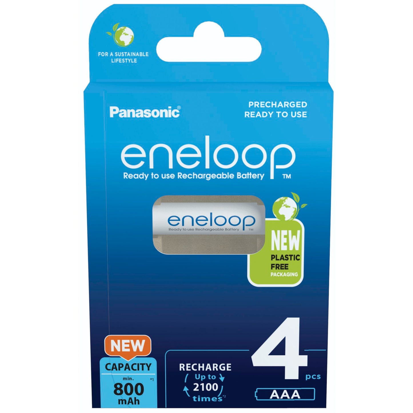 1x4 Panasonic Eneloop Micro AAA 800mAh              BK-4MCDE/4BE