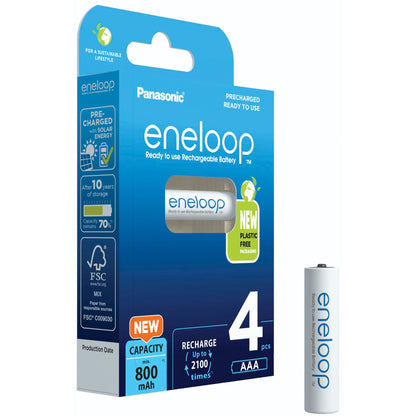 1x4 Panasonic Eneloop Micro AAA 800mAh              BK-4MCDE/4BE