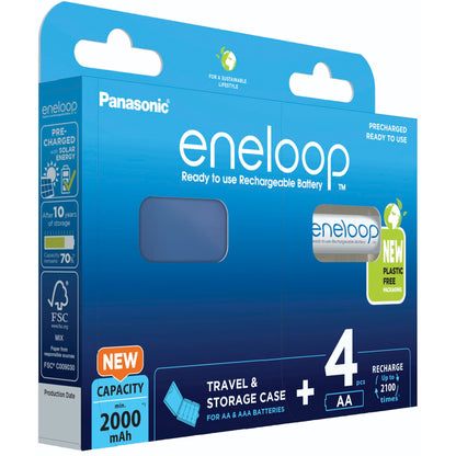 1x4 Panasonic Eneloop Mignon AA 2000mAh + Akkubox   BK-3MCDEC4BE