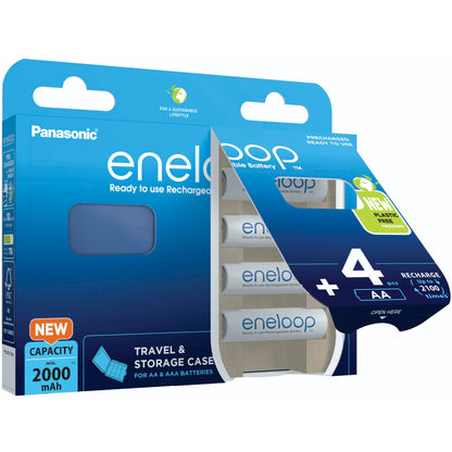 1x4 Panasonic Eneloop Mignon AA 2000mAh + Akkubox   BK-3MCDEC4BE