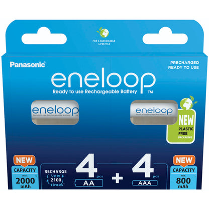 2x4 Panasonic Eneloop Combipack 4xAA + 4xAAA Accus  BK-KJMCDE44E