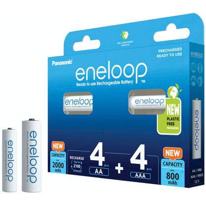 2x4 Panasonic Eneloop Combipack 4xAA + 4xAAA Accus  BK-KJMCDE44E