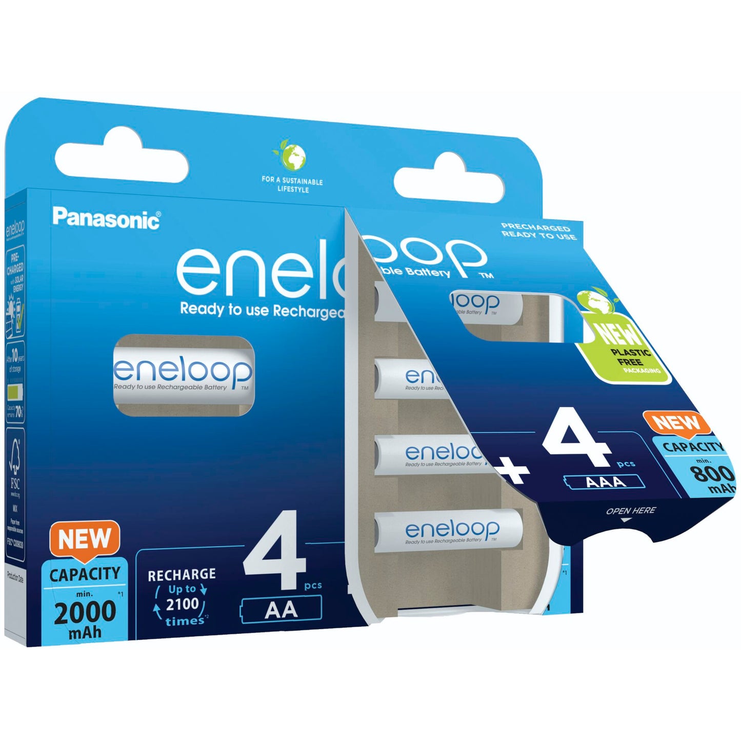 2x4 Panasonic Eneloop Combipack 4xAA + 4xAAA Accus  BK-KJMCDE44E