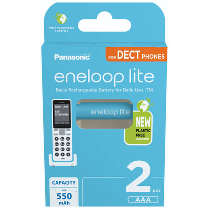 1x2 Panasonic Eneloop lite Micro 550mAh AAA DECT     BK-4LCCE/2DE