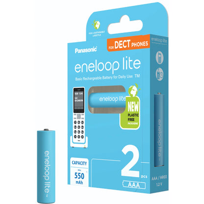 1x2 Panasonic Eneloop lite Micro 550mAh AAA DECT     BK-4LCCE/2DE