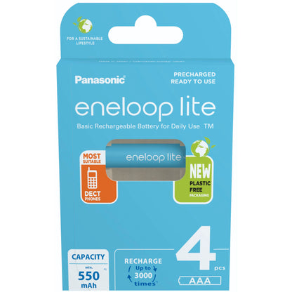 1x4 Panasonic Eneloop lite Micro 550mAh AAA Ni-MH    BK-4LCCE/4BE