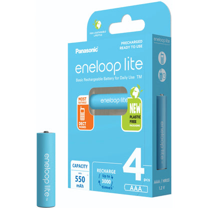 1x4 Panasonic Eneloop lite Micro 550mAh AAA Ni-MH    BK-4LCCE/4BE