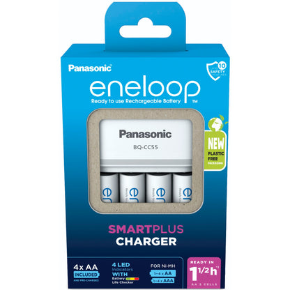 Panasonic Eneloop Smart Plus Cha BQ-CC55 incl. 4xAA K-KJ55MCD40E