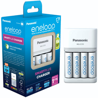 Panasonic Eneloop Smart Plus Cha BQ-CC55 incl. 4xAA K-KJ55MCD40E