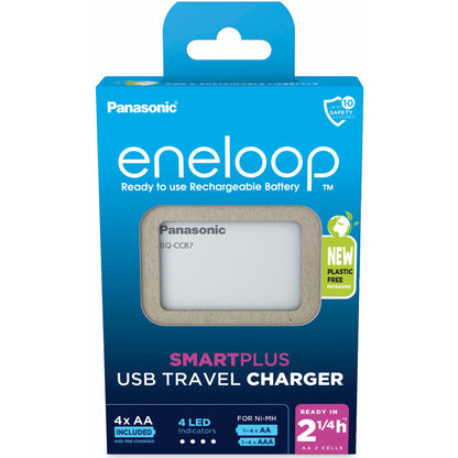 Panasonic Eneloop Smart Plus USB Travel BQ-CC87 4xAA  K-KJ87MCD40