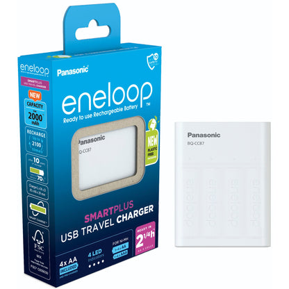 Panasonic Eneloop Smart Plus USB Travel BQ-CC87 4xAA  K-KJ87MCD40