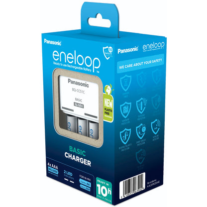 Panasonic Eneloop Basic Charger BQ-CC51 incl. 4xAAA K-KJ51MCD04E