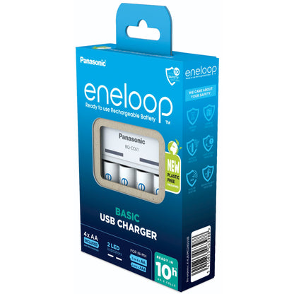 Panasonic Eneloop Basic Charger USB BQ-CC61 incl. 4xAA 2200mAh