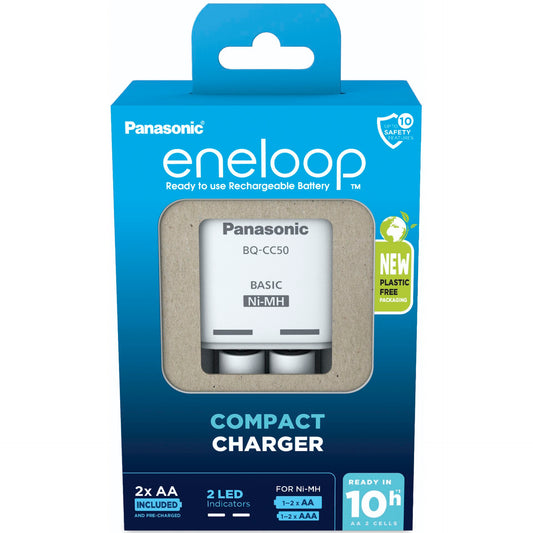 Panasonic Eneloop Compact Charg. BW-CC50 incl. 2xAA K-KJ50MCD20E
