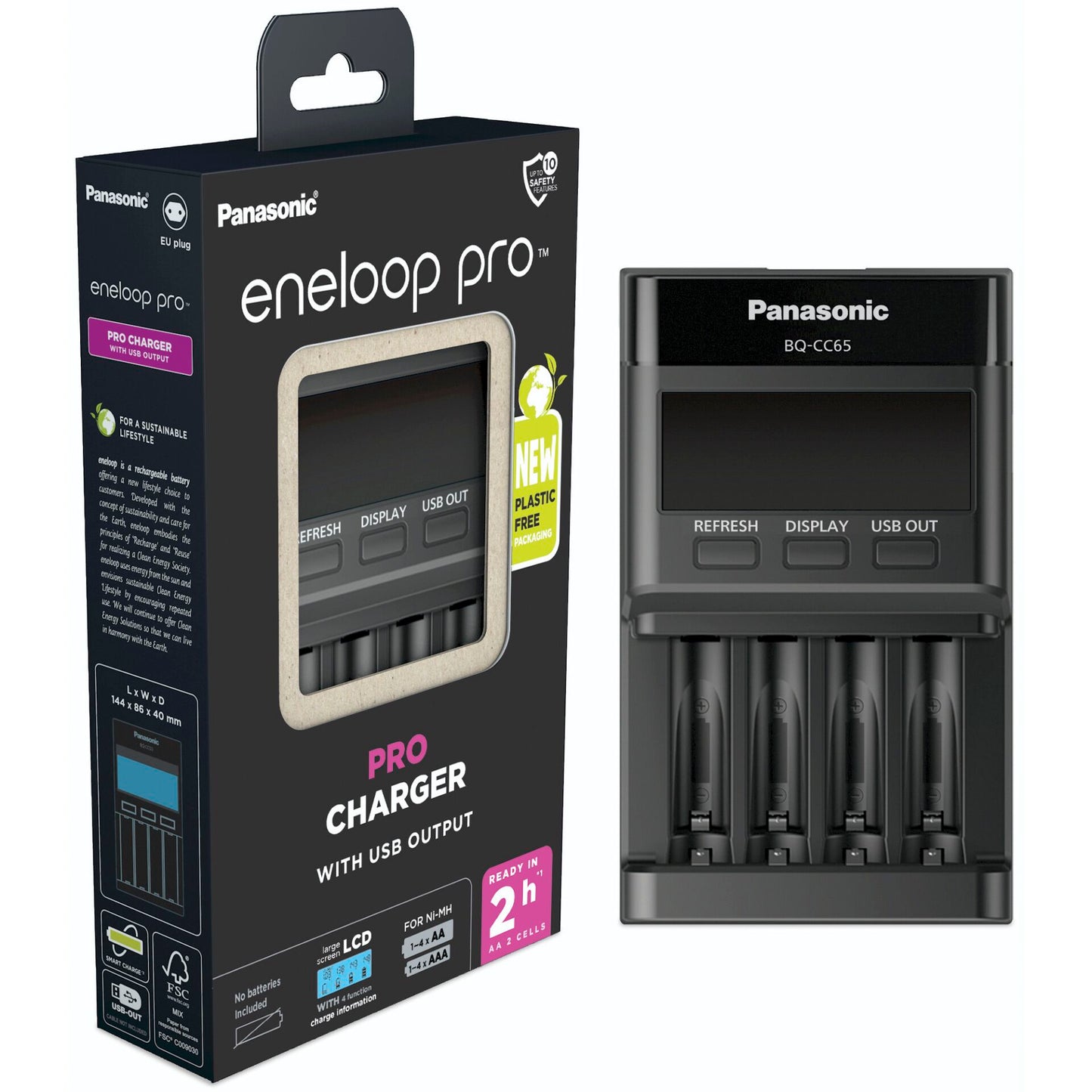 Panasonic Eneloop LCD PRO Charg. BQ-CC65 ERP without Batteries