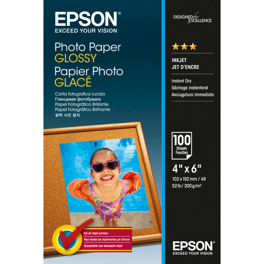Epson Photo Paper Glossy 10x15 cm 100 Sheets 200 g