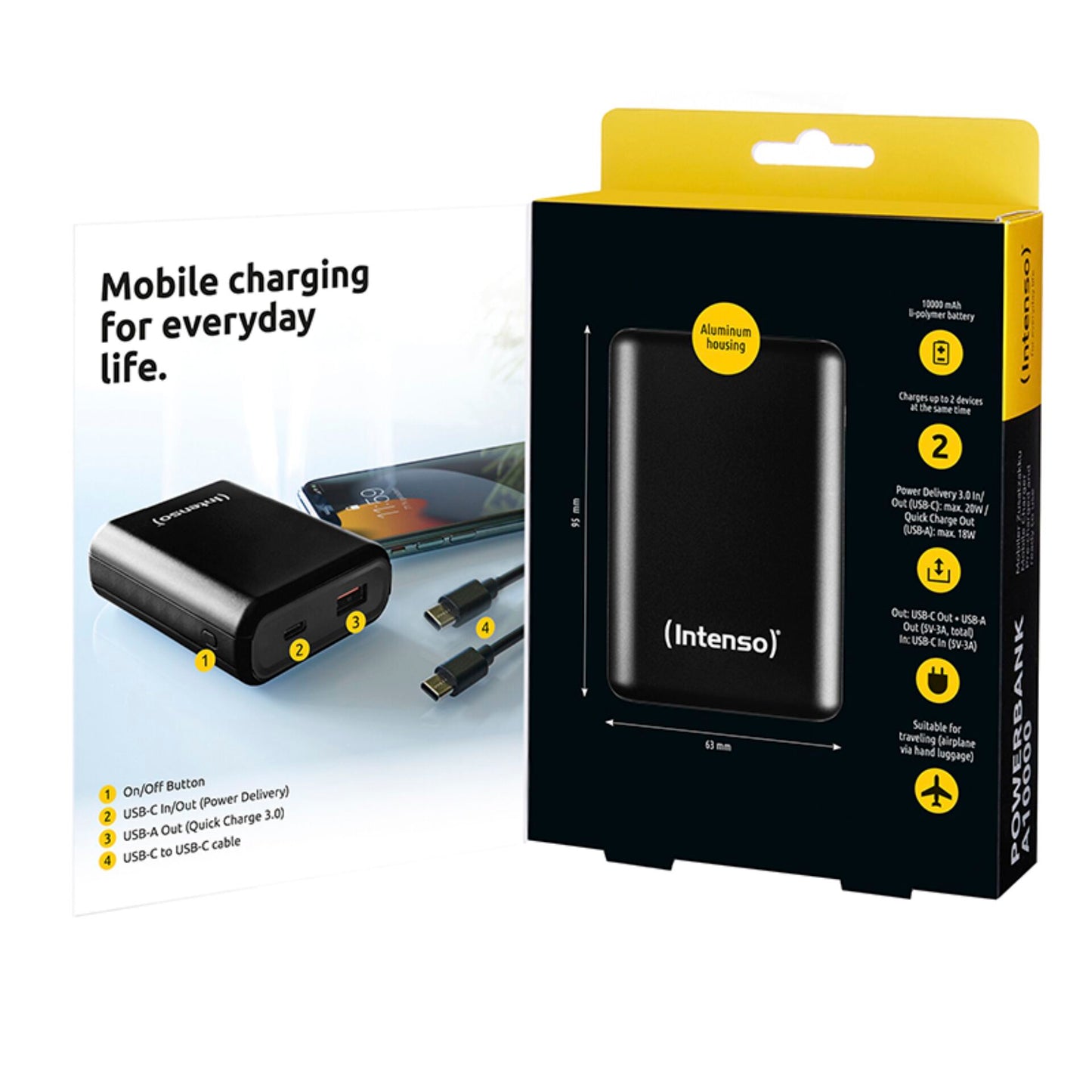 Intenso Powerbank A10000 Power Delivery 10000 mAh anthracite