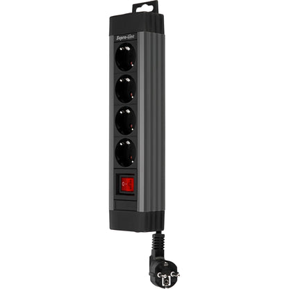 REV Outlet Strip     4-fold 1,9m Supraline w. switch anthracite