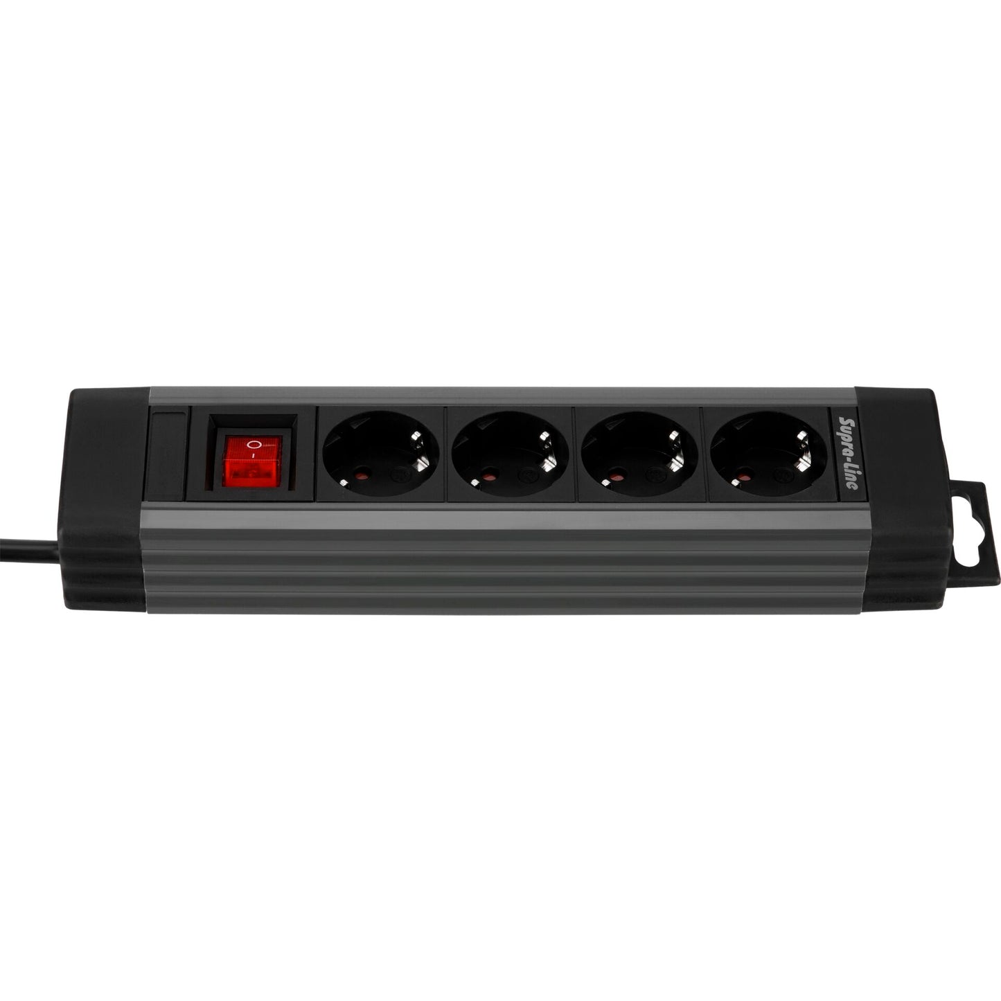 REV Outlet Strip     4-fold 1,9m Supraline w. switch anthracite