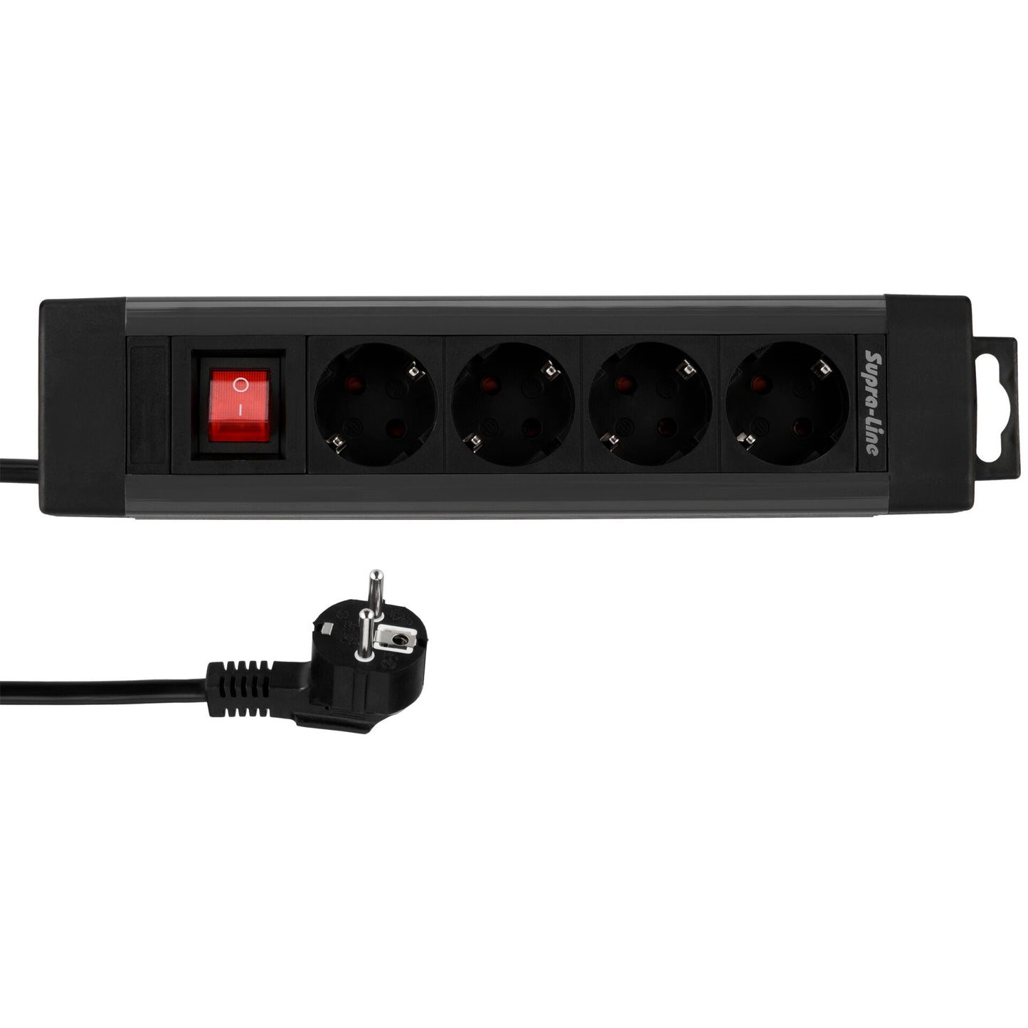 REV Outlet Strip     4-fold 1,9m Supraline w. switch anthracite