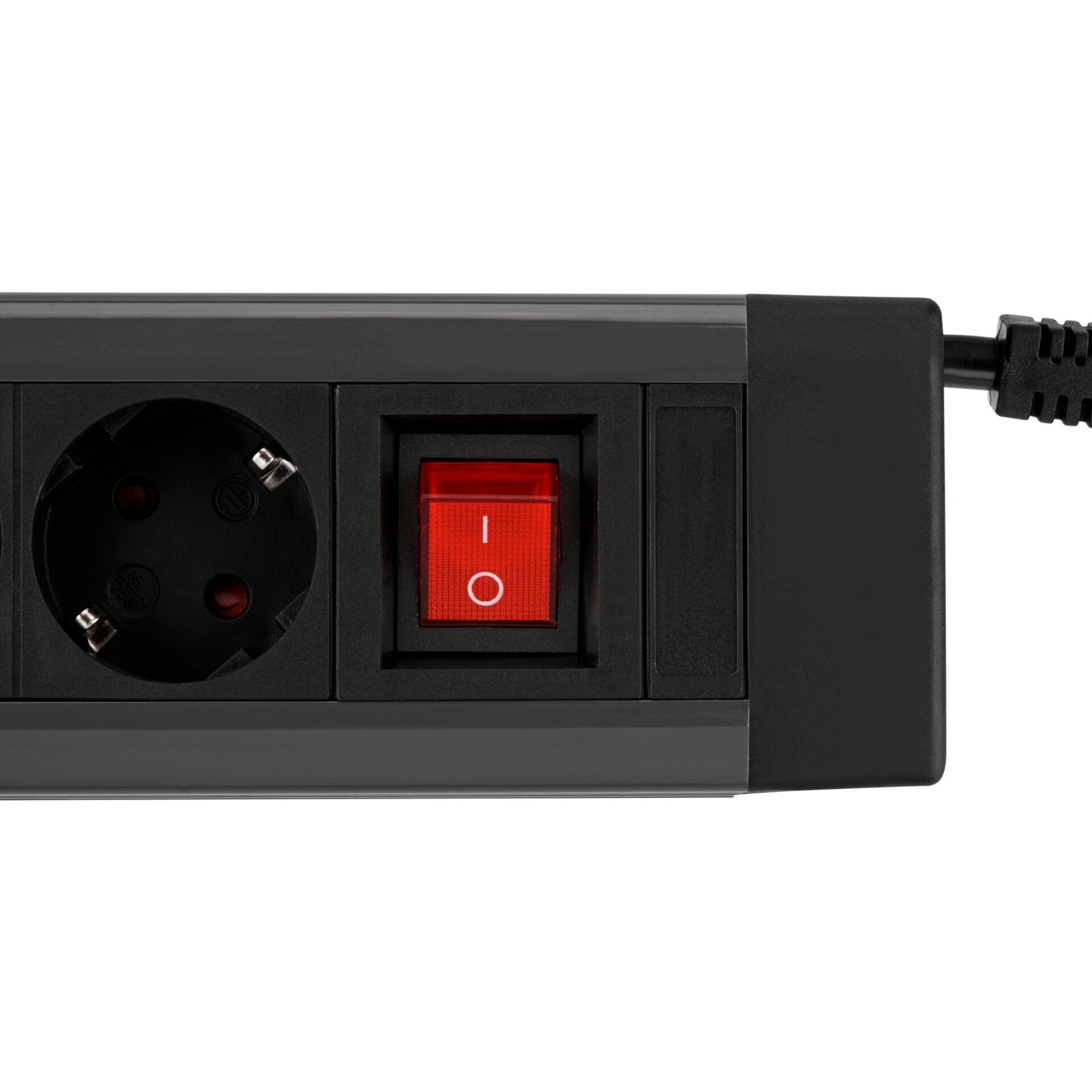 REV Outlet Strip     4-fold 1,9m Supraline w. switch anthracite