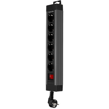 REV Outlet Strip   6-fold 2,4m Supraline w. switch anthracite