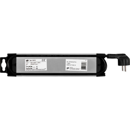 REV Outlet Strip   4-fold 1,9m Supraline w. switch silver