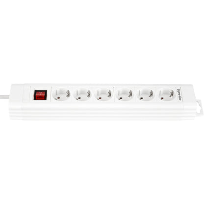 REV Outlet Strip 6-fold 2,4m Supraline w. switch white