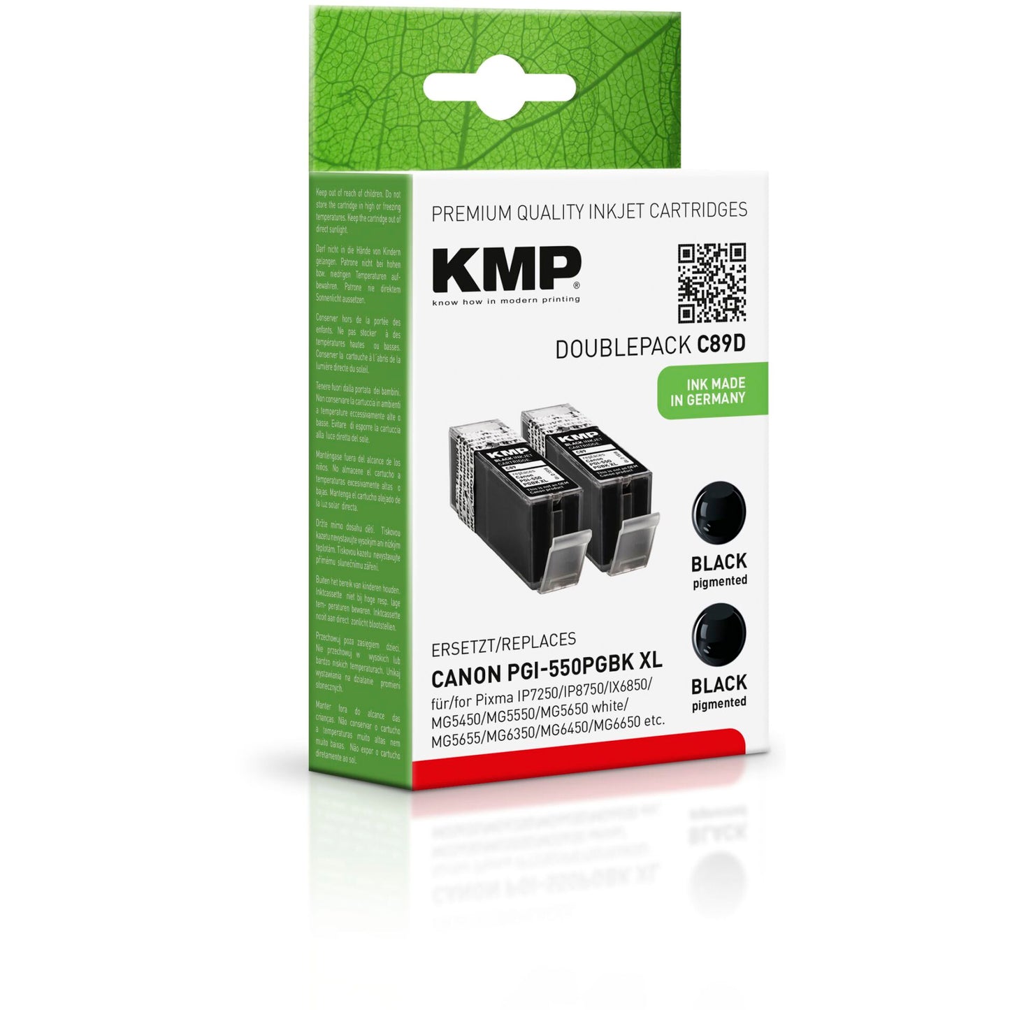 KMP C89D ink cartridge sw DP comp. with Canon PGI-550PGBK