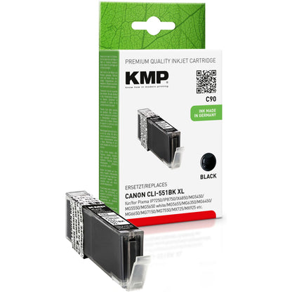 KMP C90 ink cartridge black comp. with Canon CLI-551 BK XL
