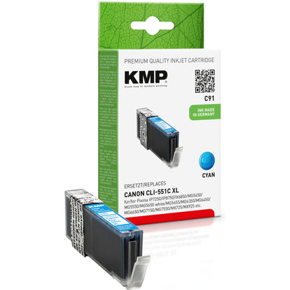 KMP C91 ink cartridge cyan comp. with Canon CLI-551 C XL