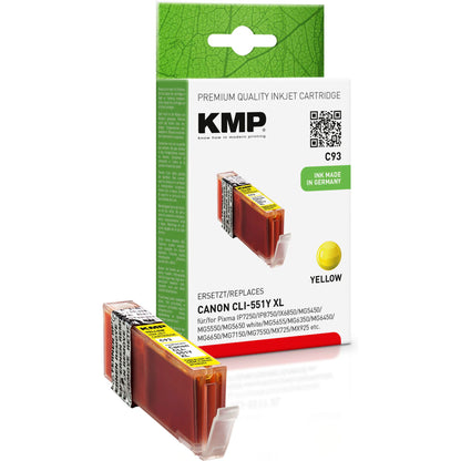 KMP C93 ink cartridge yellow comp. with Canon CLI-551 Y XL