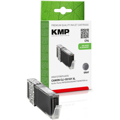 KMP C94 ink cartridge grey comp. with Canon CLI-551 GY XL