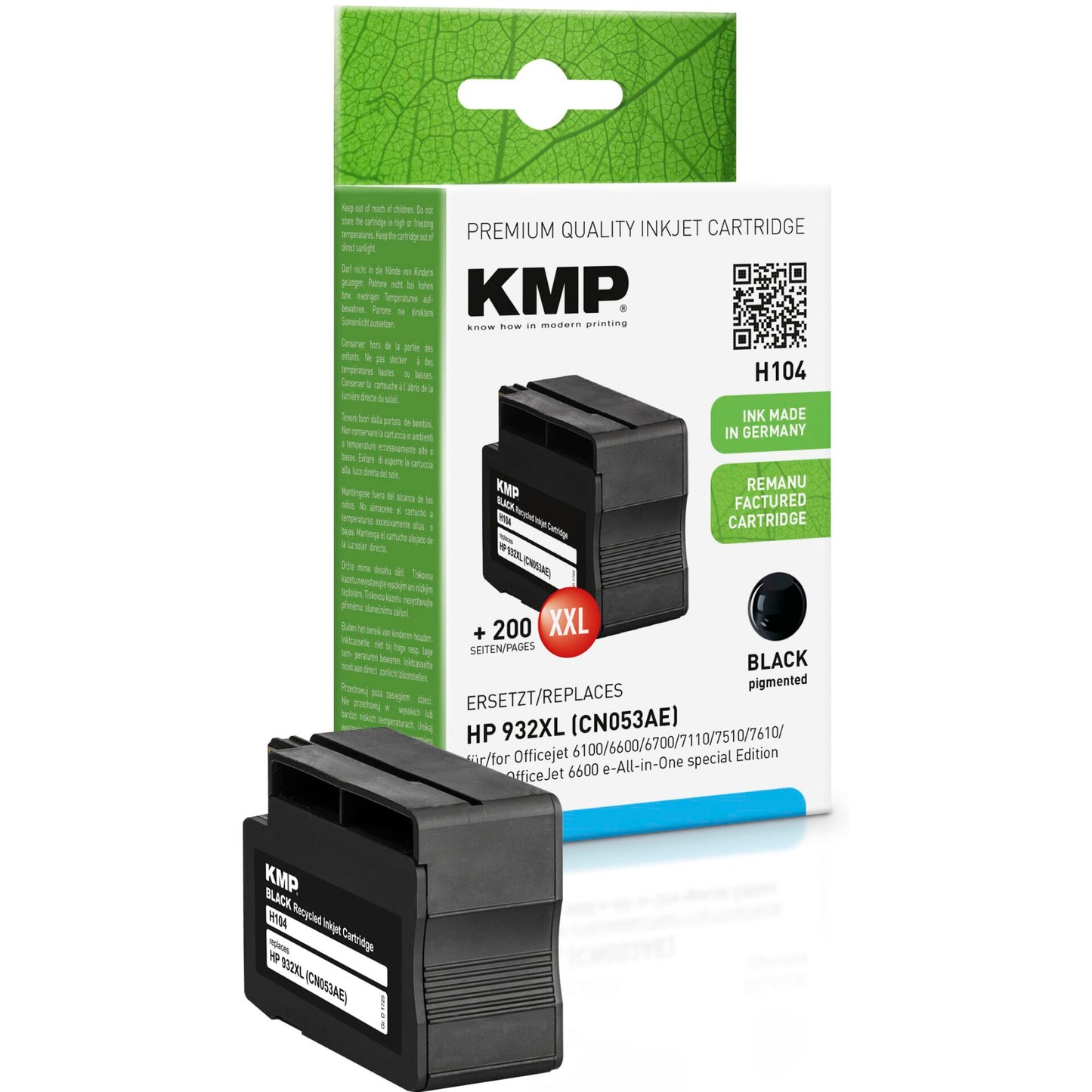 KMP H104 ink cartridge black comp. with HP CN 053 AE 932 XL