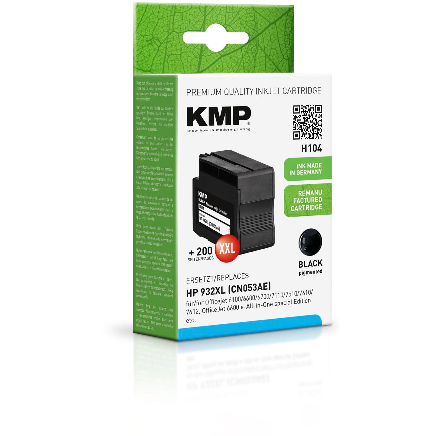 KMP H104 ink cartridge black comp. with HP CN 053 AE 932 XL