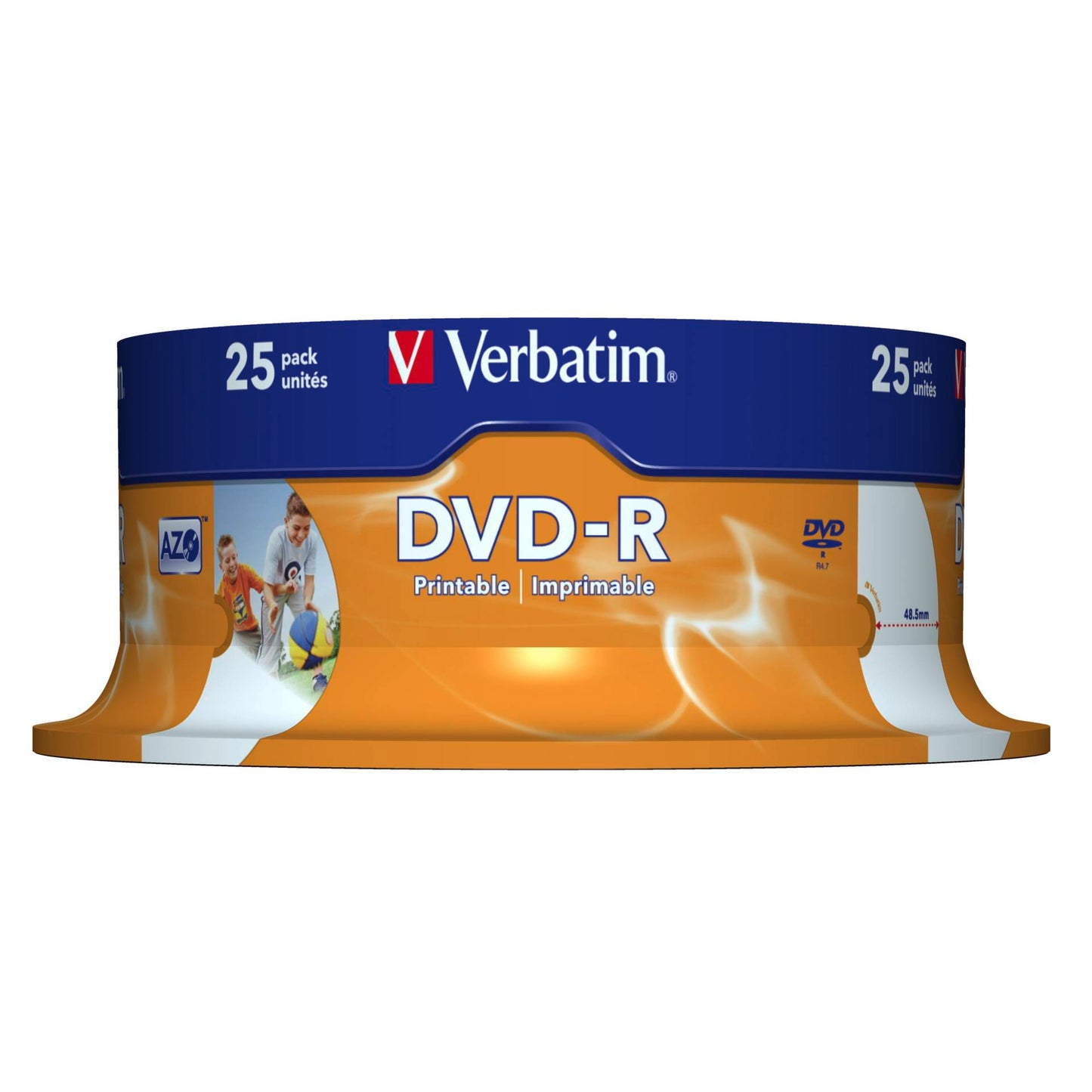 1x25 Verbatim DVD-R 4,7GB 16x Speed, wide printable