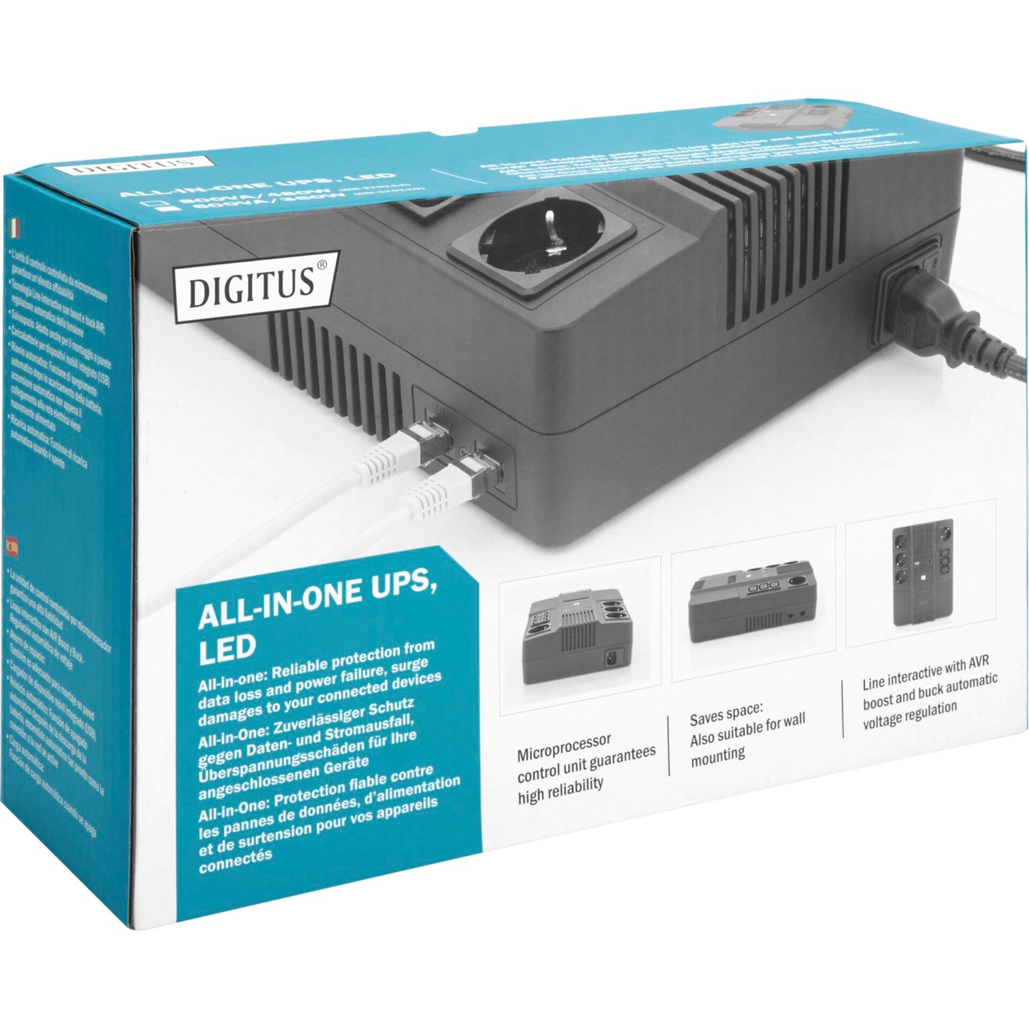 DIGITUS All-in-One UPS , 600VA/360W LED 12V/7Ah DN-170110