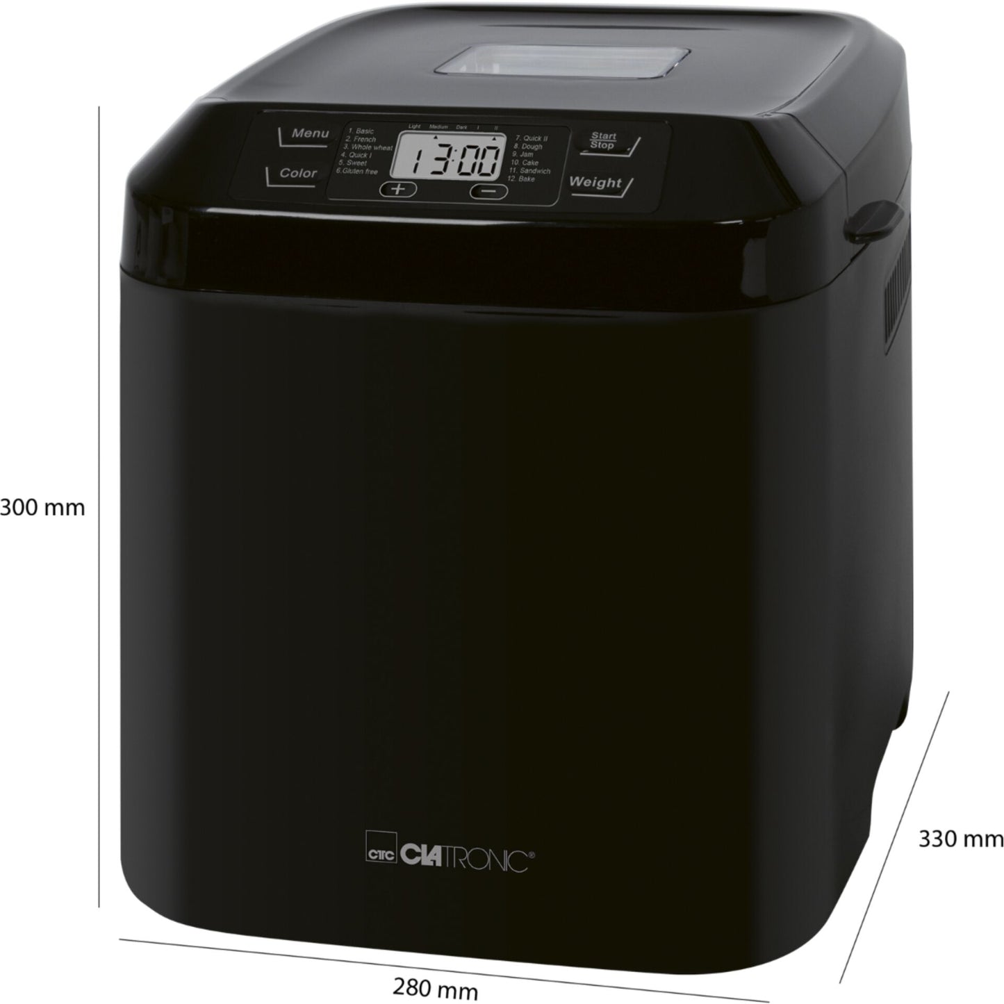 Clatronic BBA 3774 black 1500g Bread Maker
